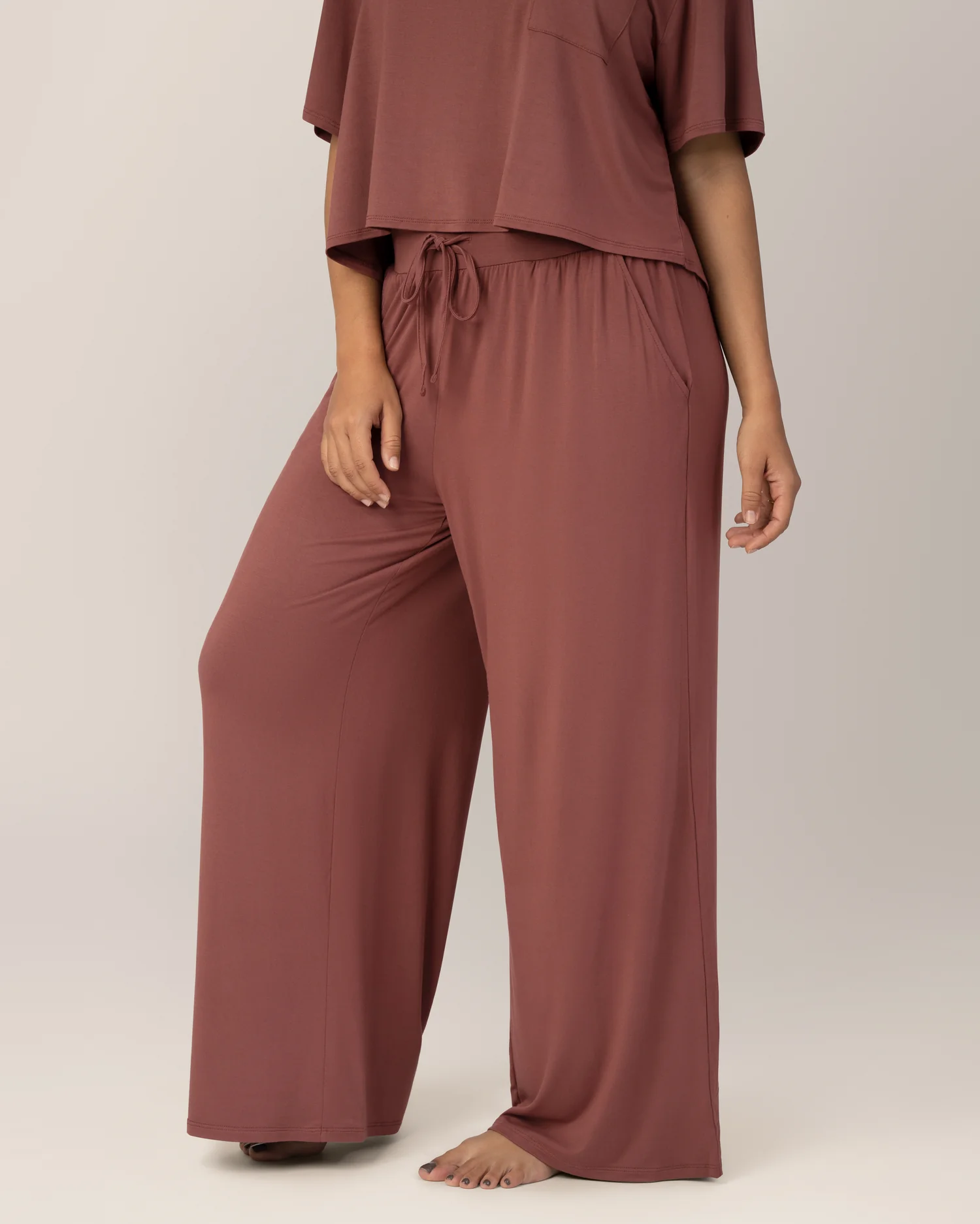 Aria Bamboo Casual Lounge Pant | Redwood - Image 2