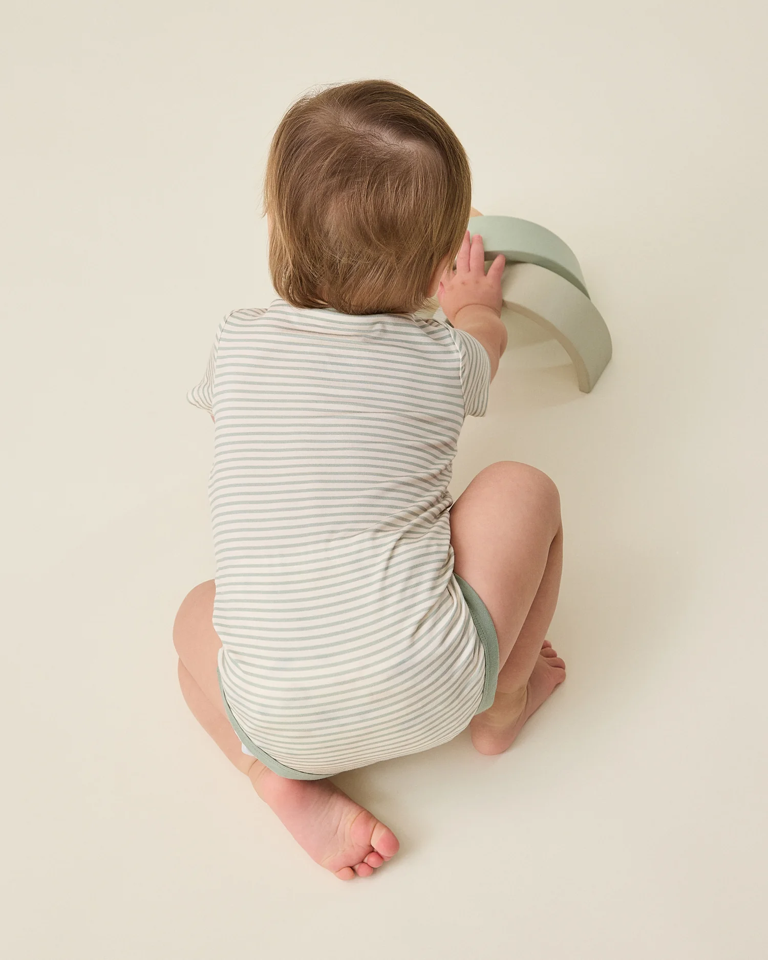 Baby Onesie Two-Pack | Sage Candy Stripe - Image 3