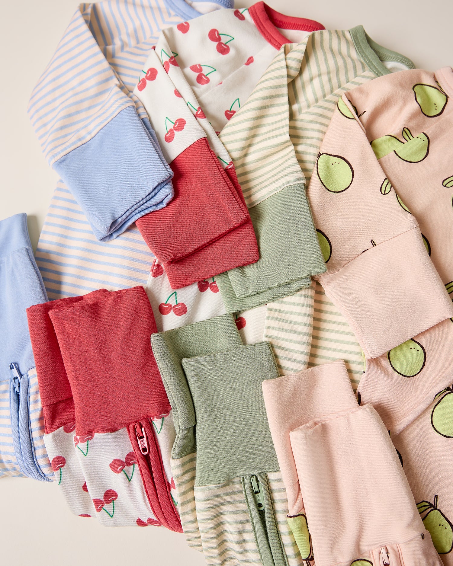 Bamboo Baby Pajama | Sage Candy Stripe - Image 4