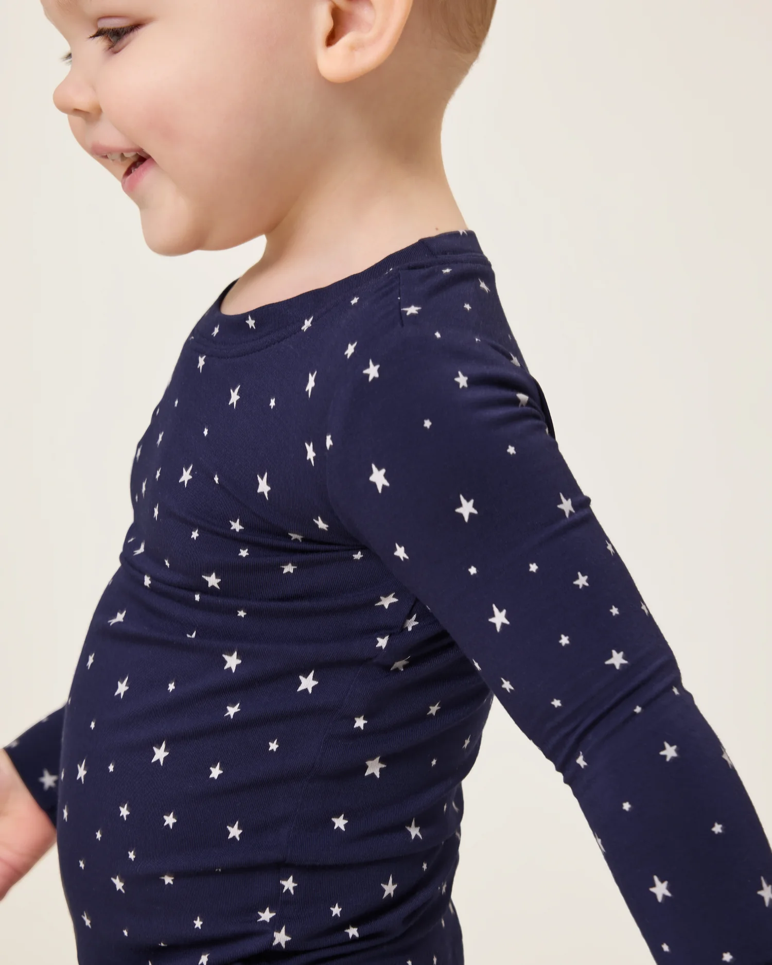 Bamboo Baby Two-Piece Pajama Set | Navy Stars - Image 2