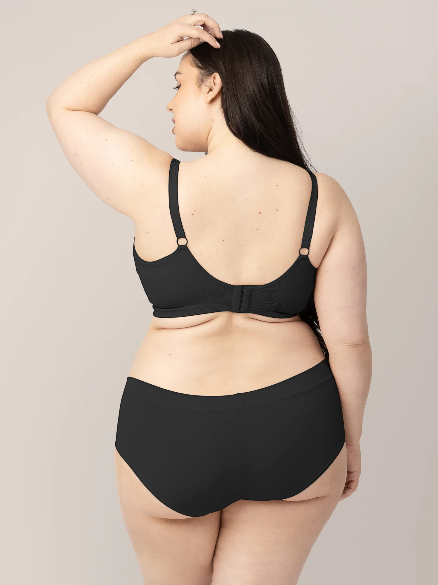 Bamboo Maternity & Postpartum Hipster | Black - Image 2
