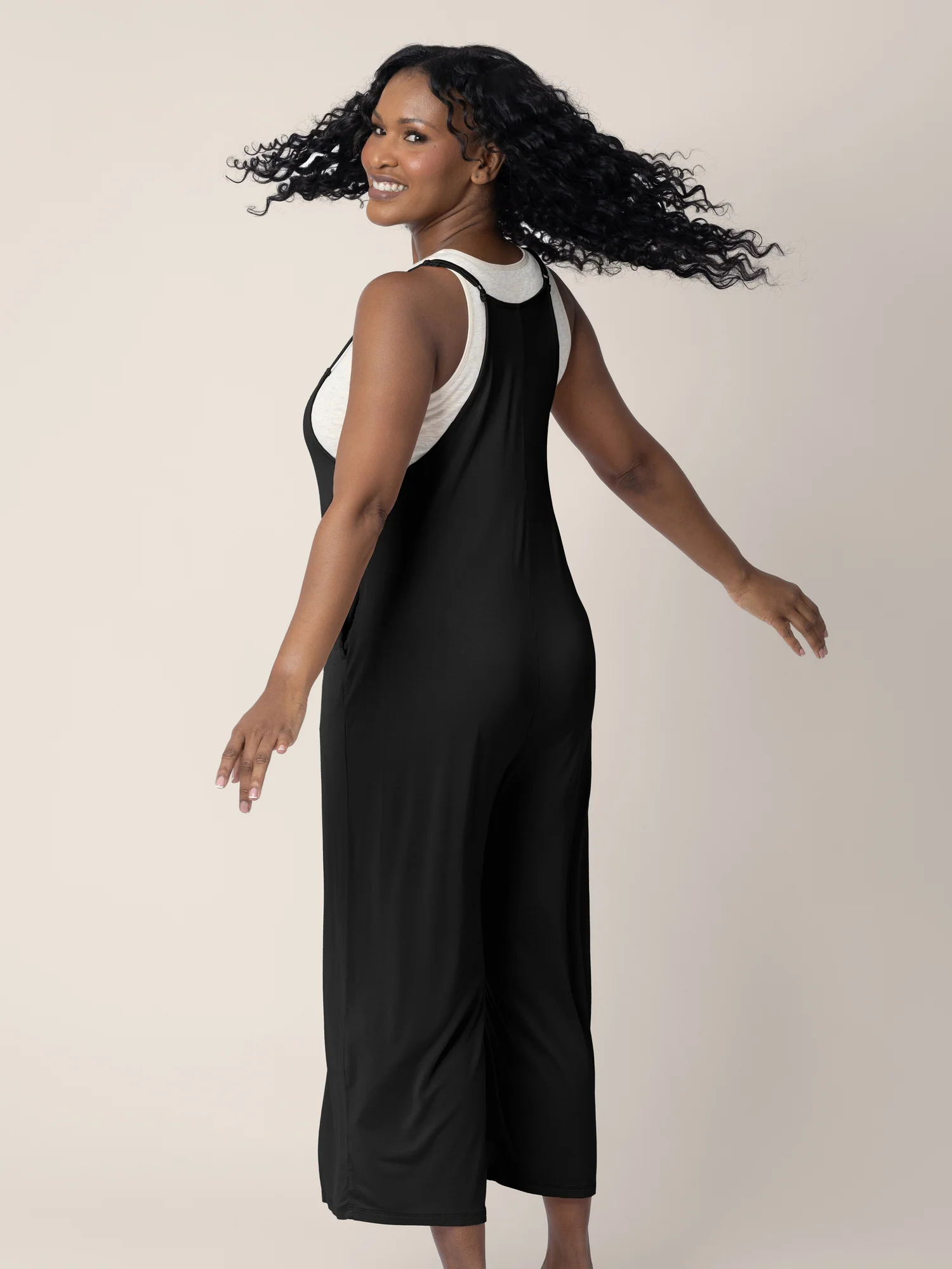 Charlie Maternity & Nursing Romper | Black - Image 7