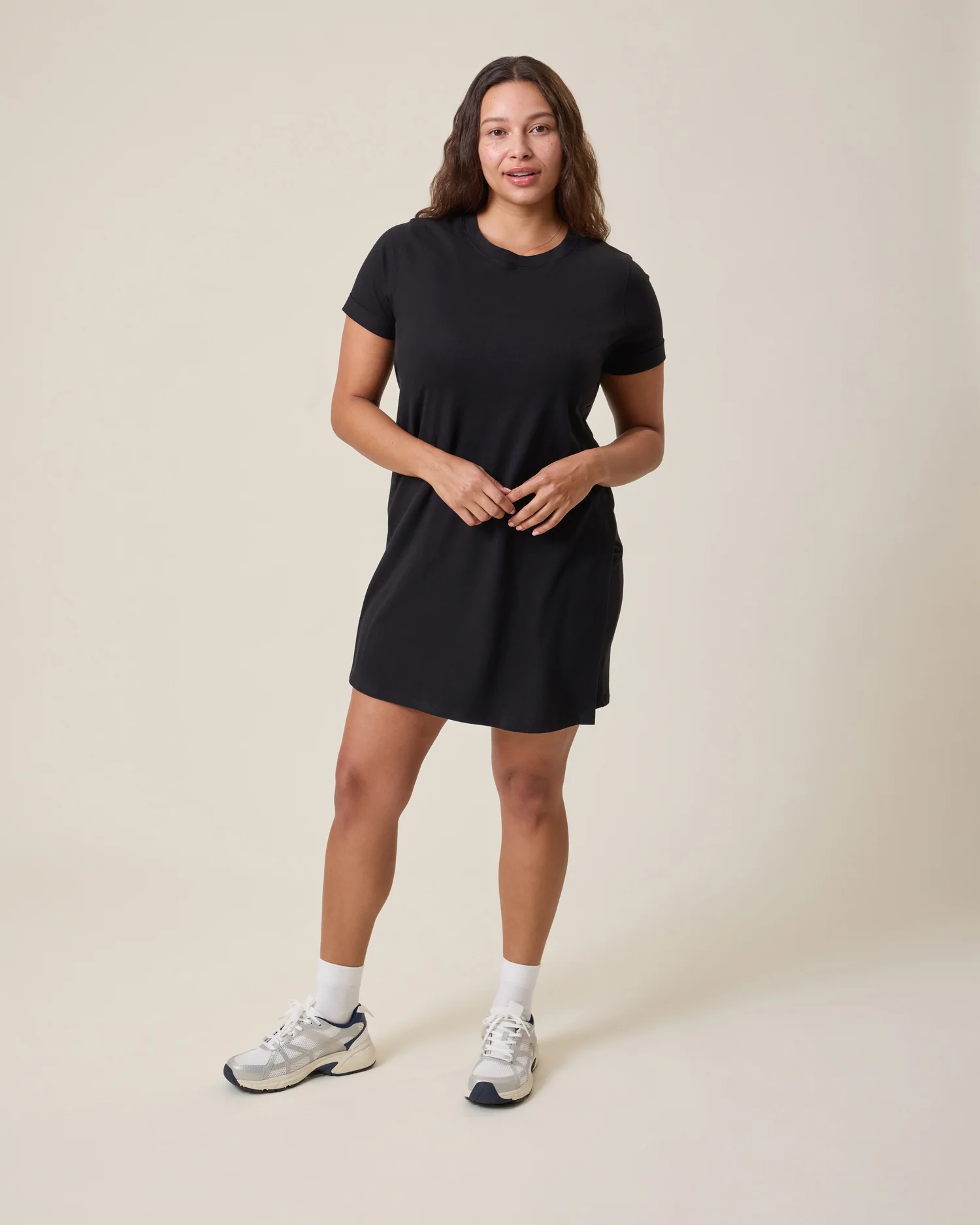 Classic Nursing T-shirt Mini Dress | Black