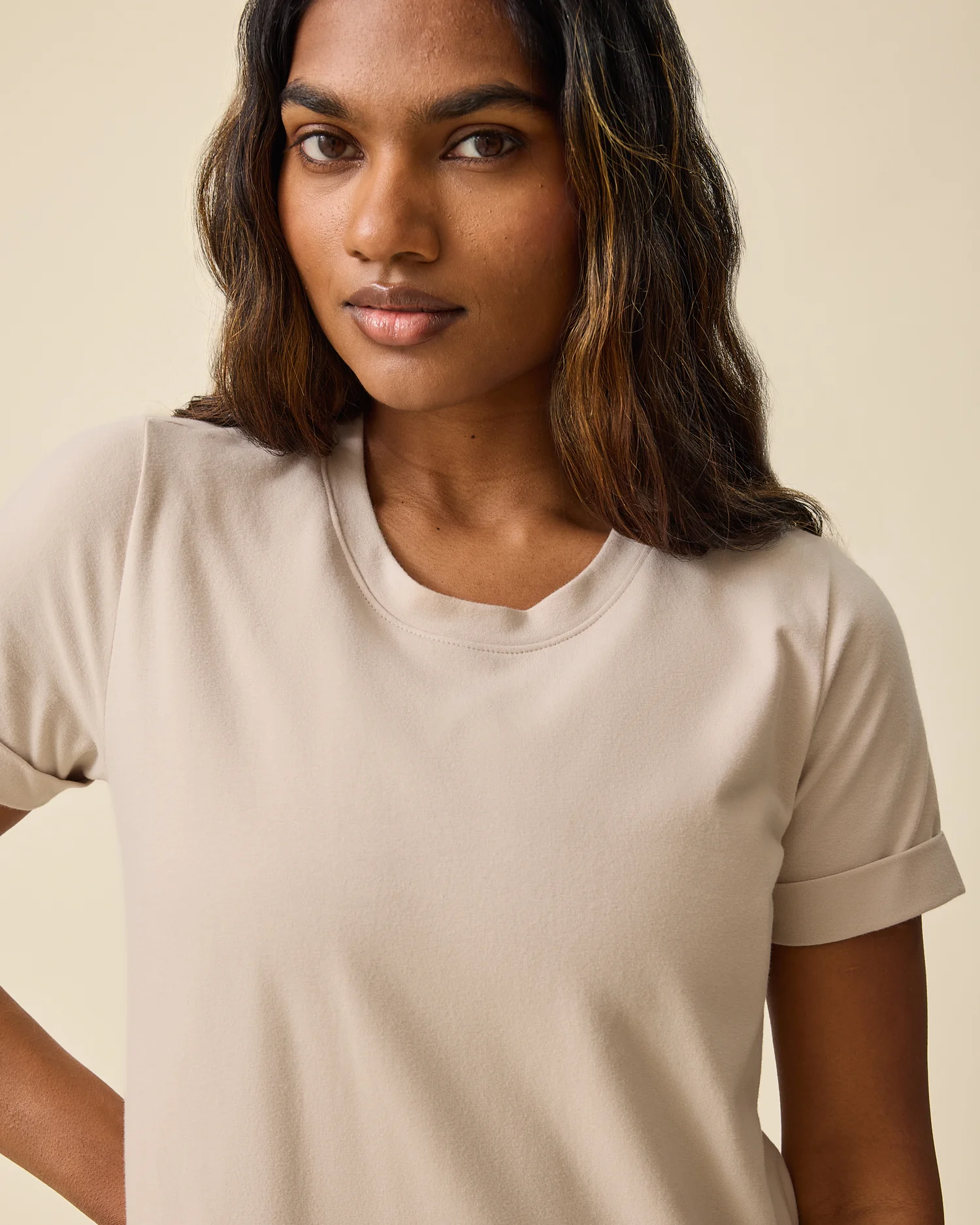 Classic Nursing T-shirt Mini Dress | Sand - Image 6