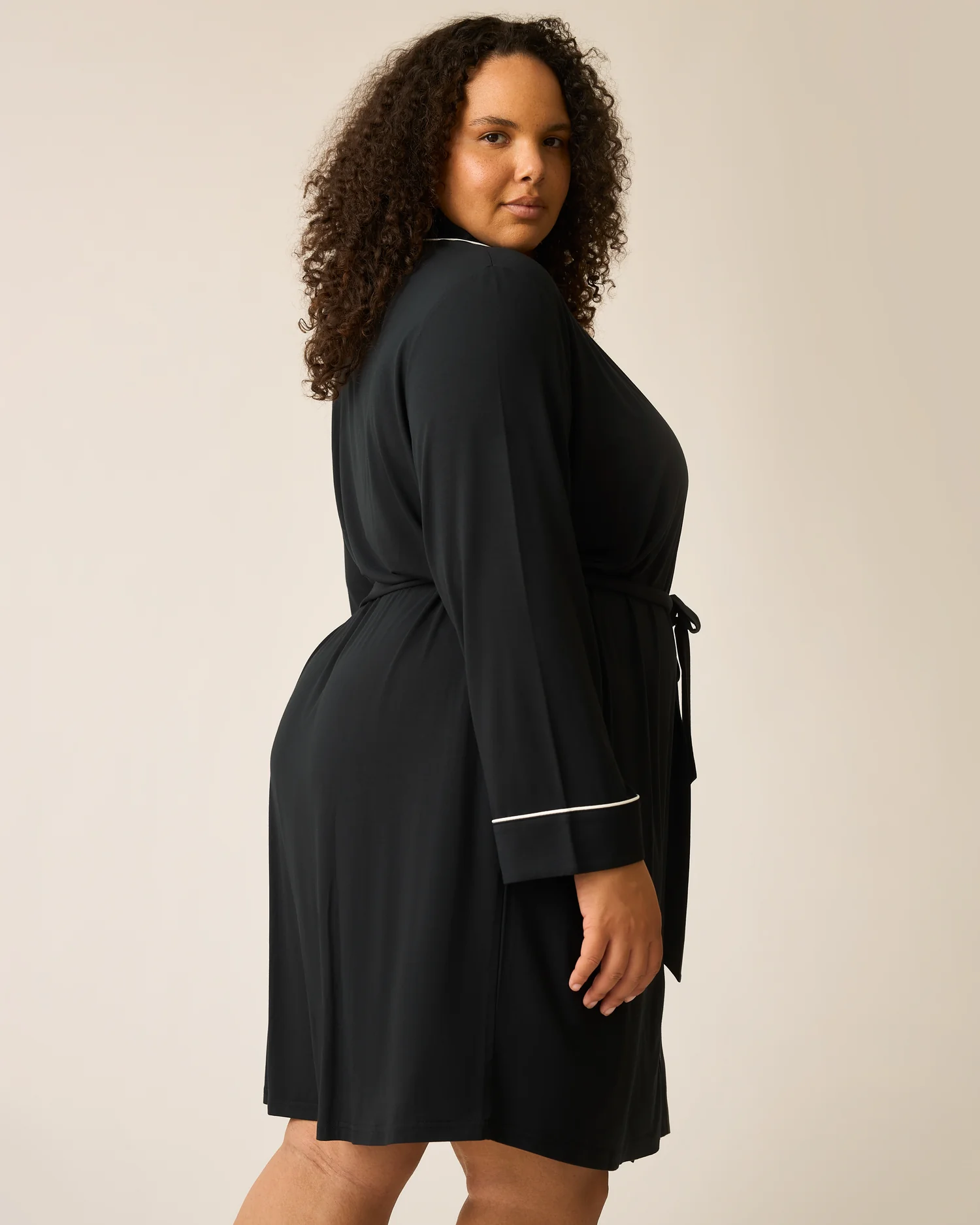 Clea Bamboo Robe | Black - Image 4