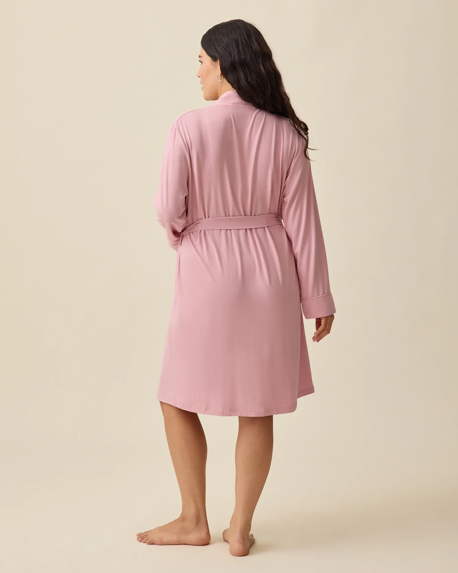 Clea Bamboo Robe | Light Mauve - Image 5