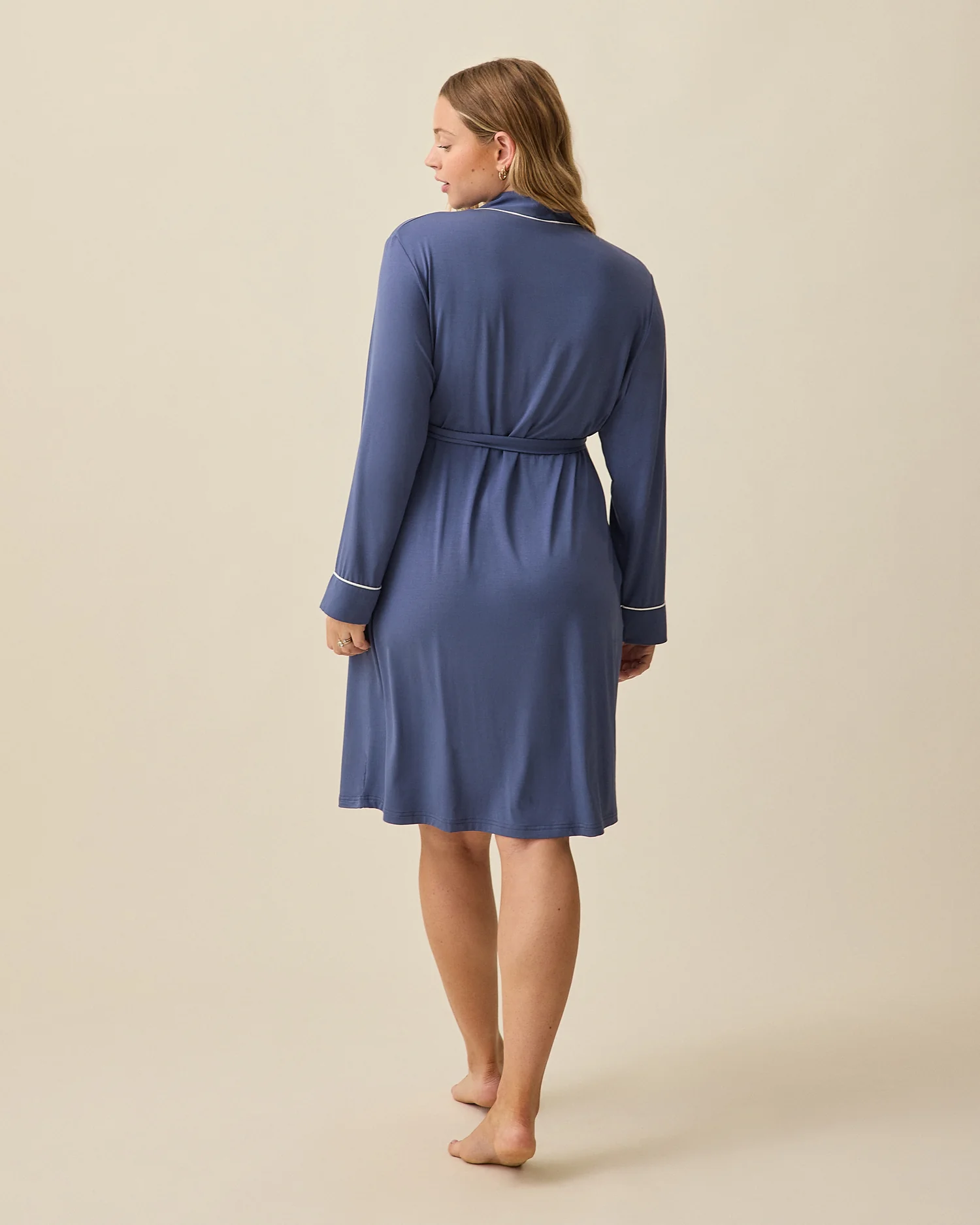 Clea Bamboo Robe | Slate Blue - Image 5