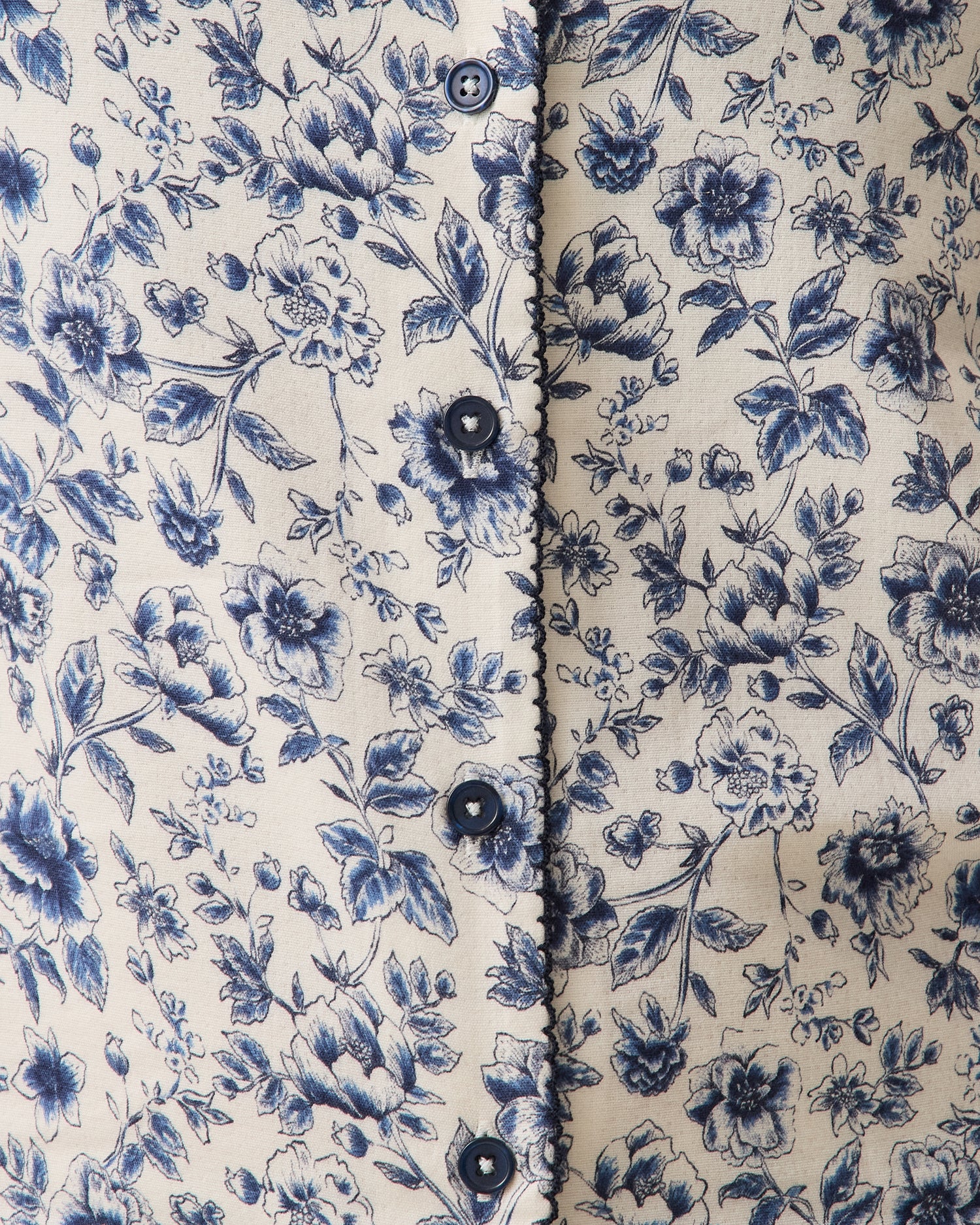 Cotton Bamboo Pajama Set | Navy Toile - Image 6