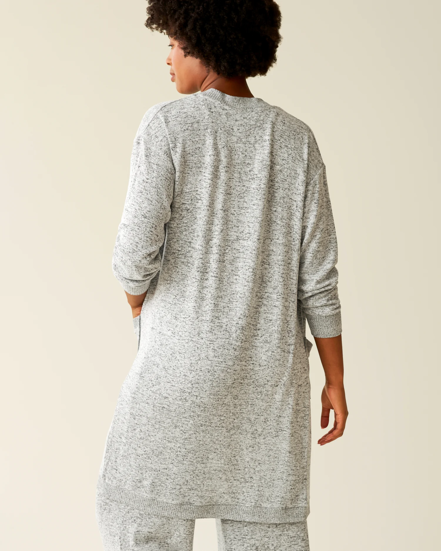 CozyKnit Long Cardigan | Grey Heather - Image 3
