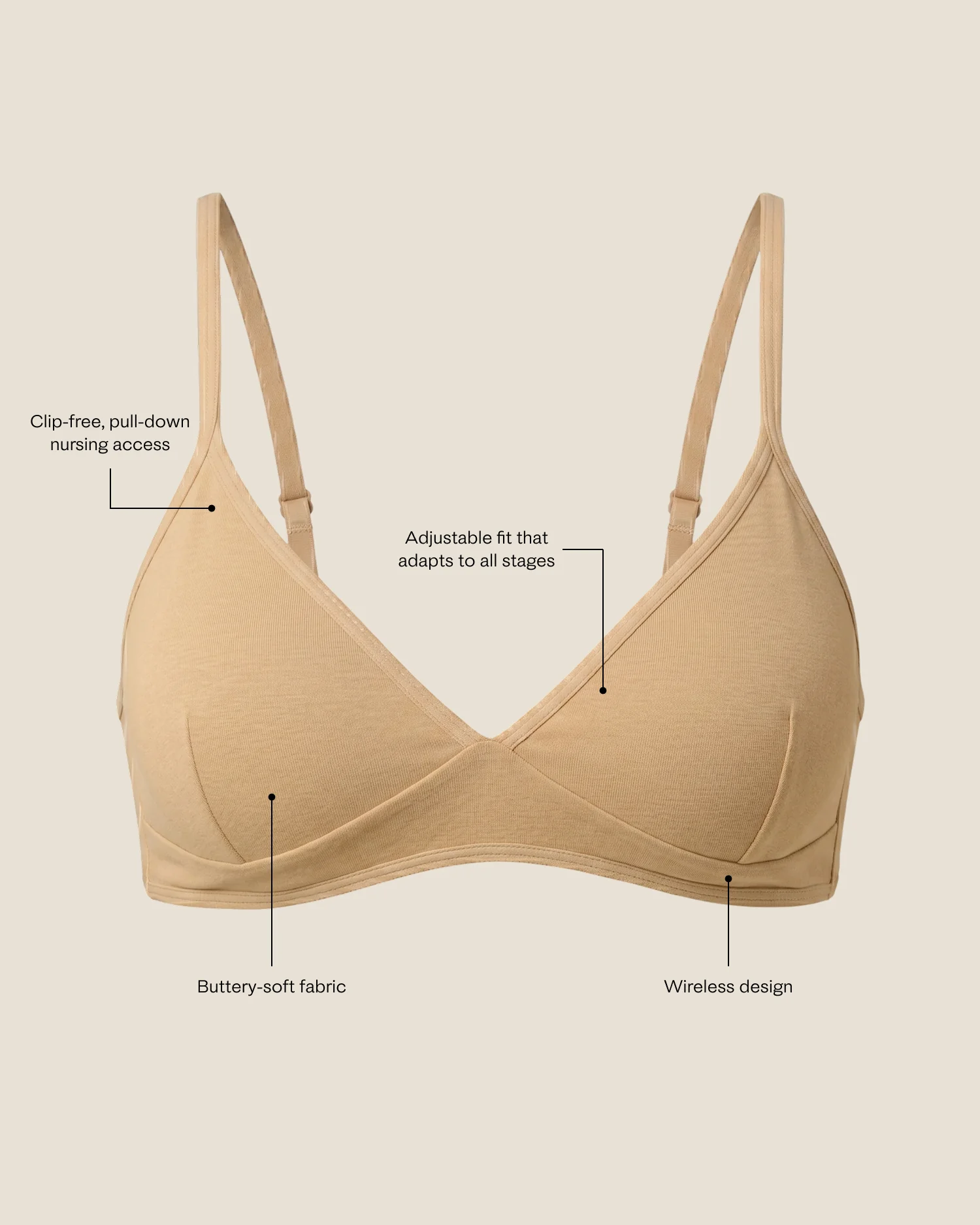 Every Stage Triangle Bralette | Toffee - Image 7