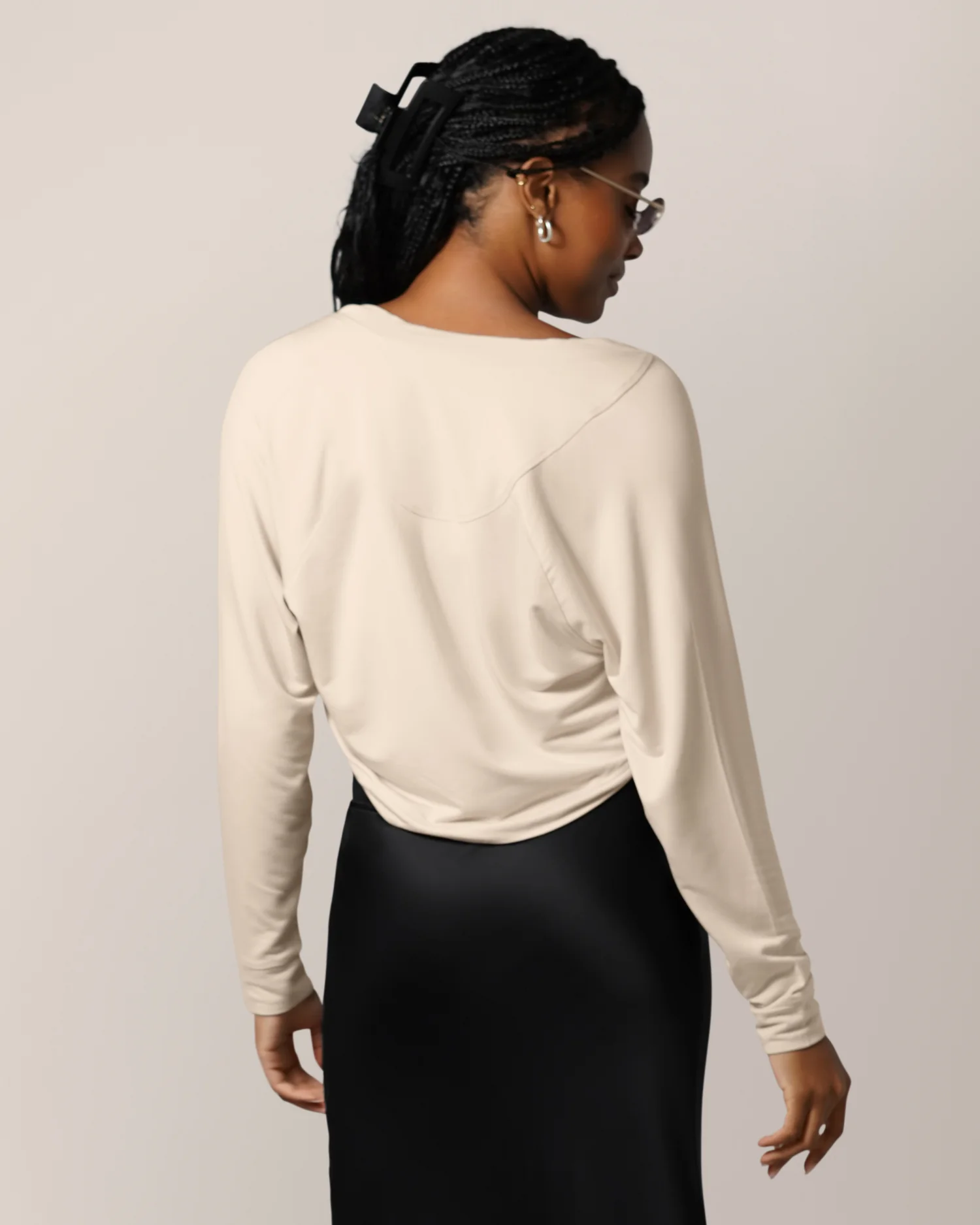 French Terry Cardigan Shrug | Oatmeal - Image 5