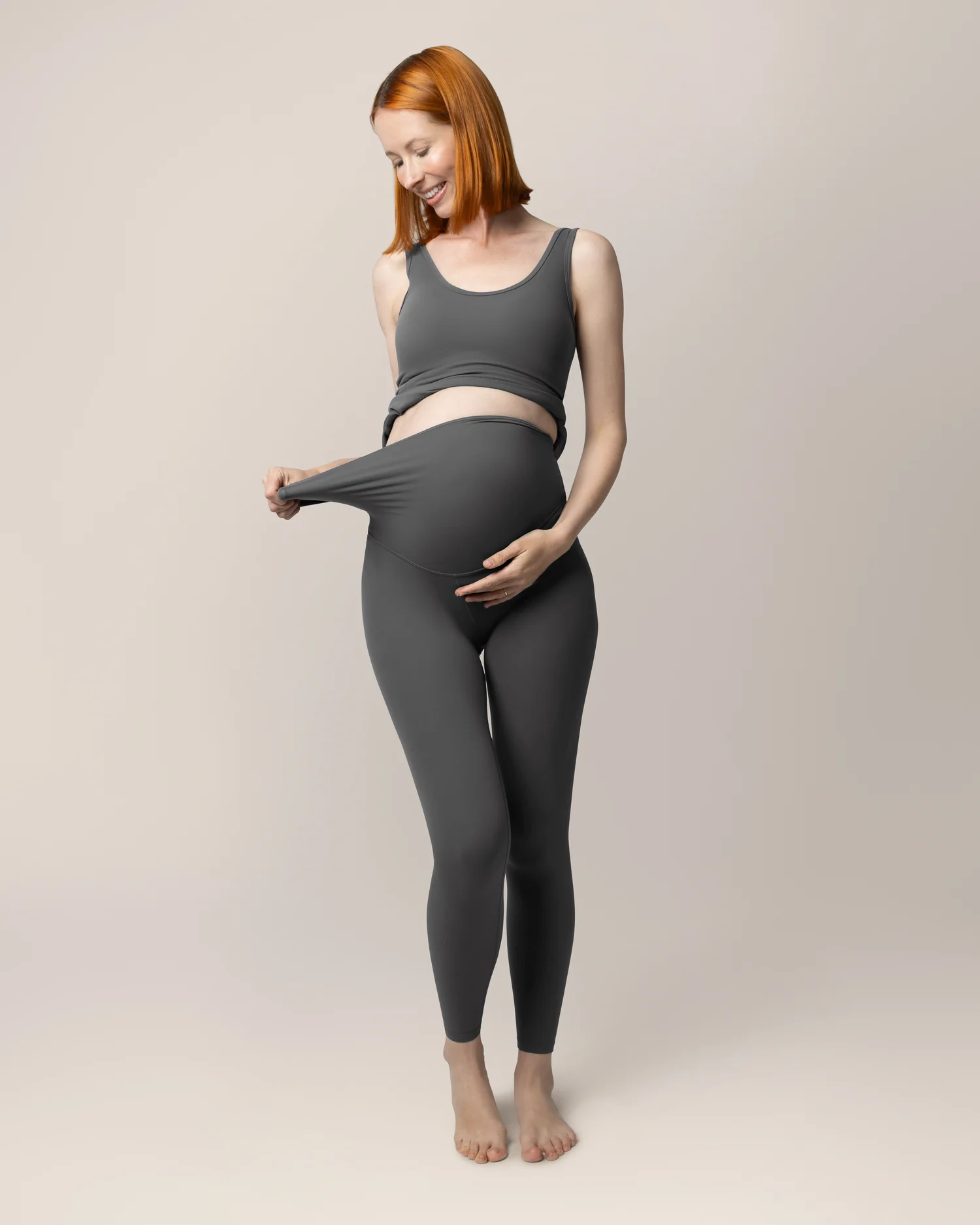 Grow with Me™ Maternity & Postpartum Legging | Stormy Grey