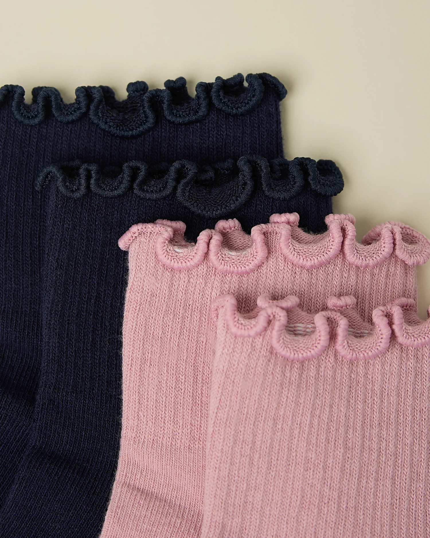 Non-Slip Ruffle Ankle Socks | Light Mauve - Image 5