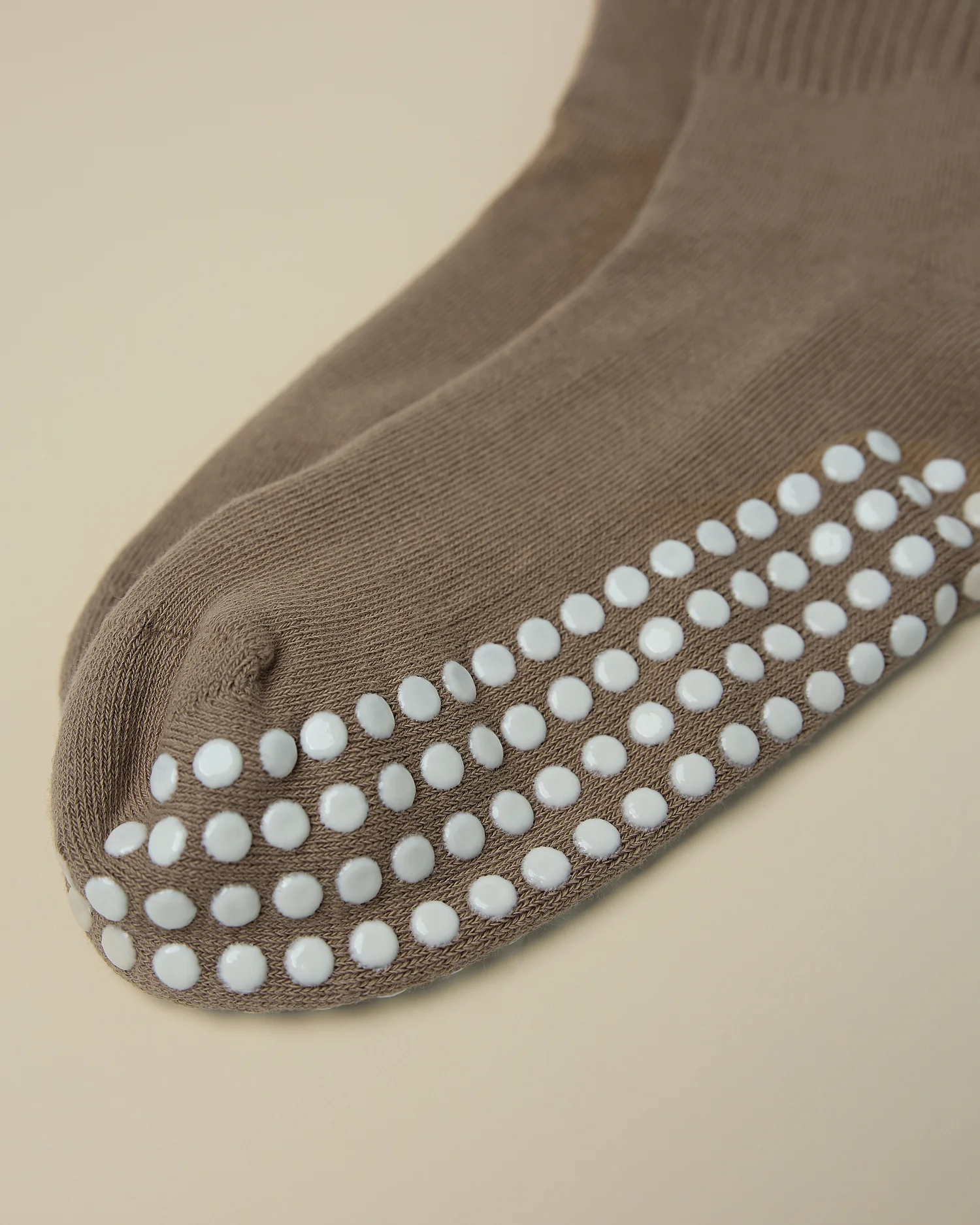 Non-Slip Slouchy Socks | Taupe - Image 3