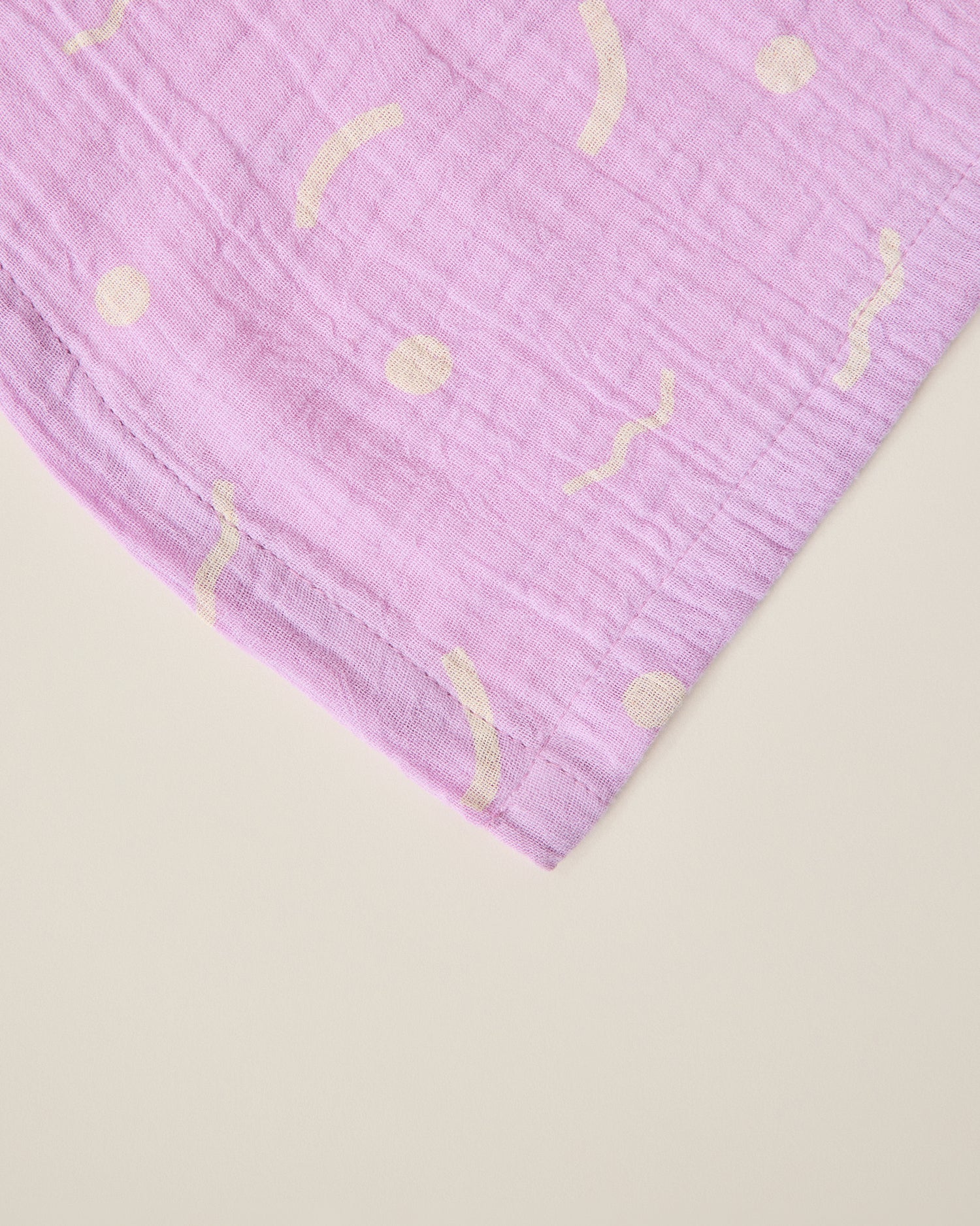 Organic Muslin Swaddle | Lilac Squiggles - Image 3