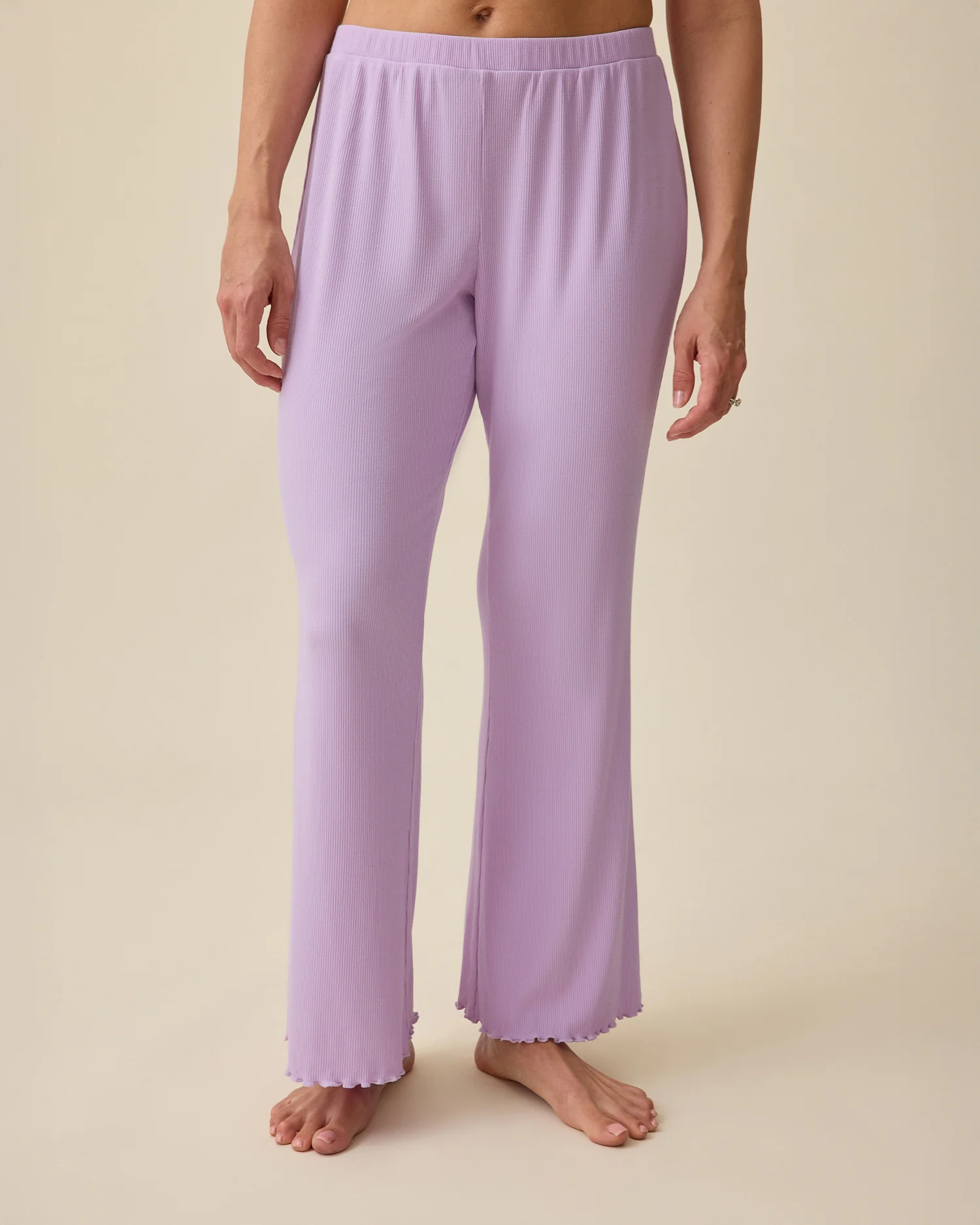 Ribbed Modal Nursing Lounge Set | Lavender - Image 7