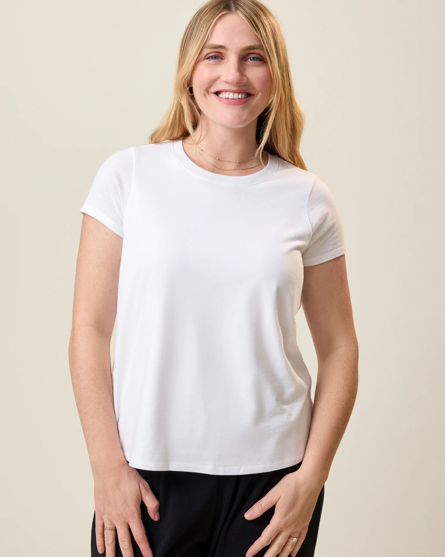 Slim Fit Cotton Nursing T-shirt | White