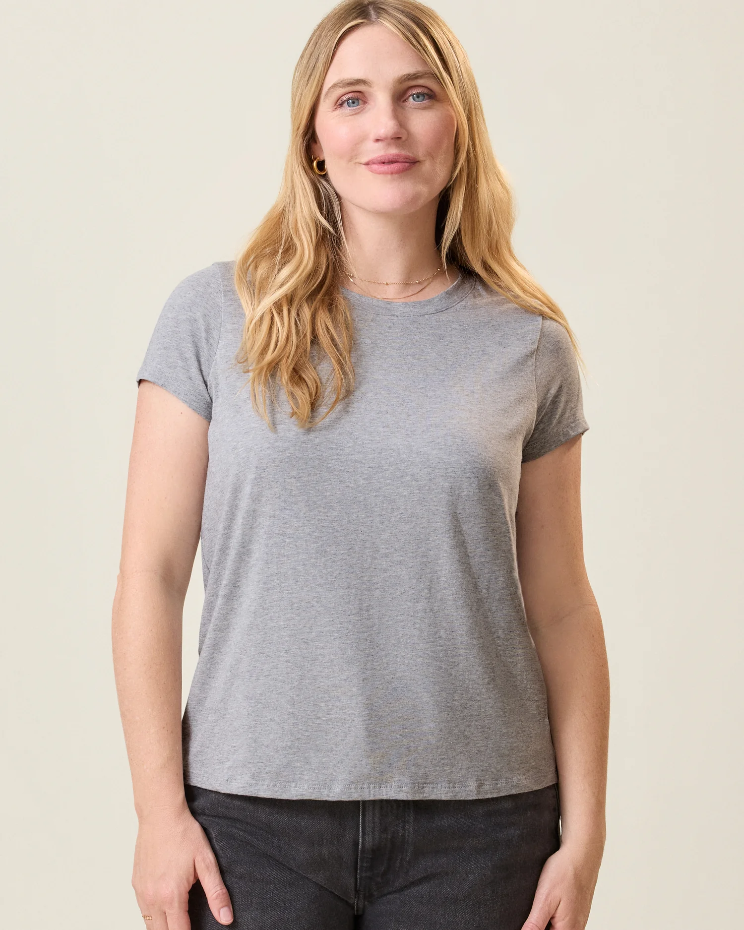 Slim Fit Modal Nursing T-shirt | Grey Heather