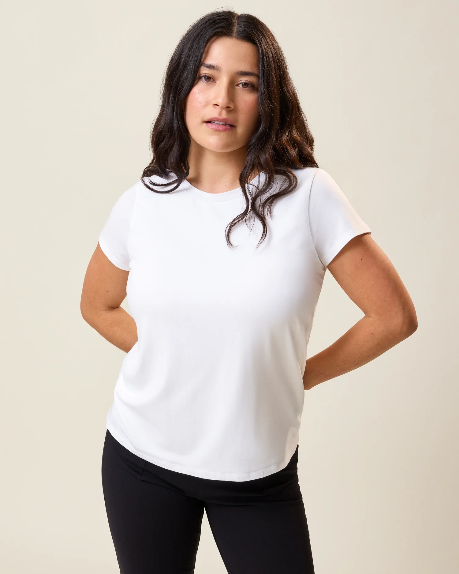 Slim Fit Modal Nursing T-shirt | White