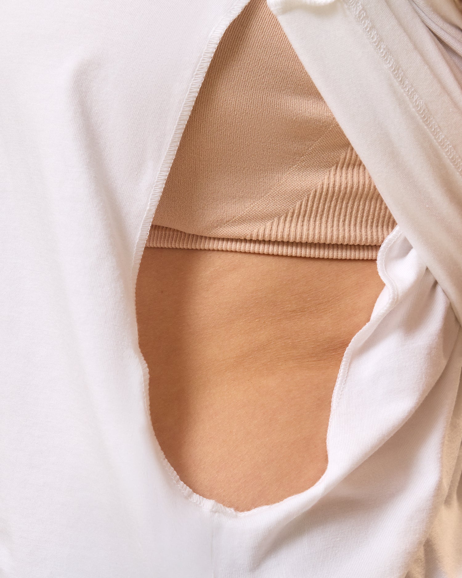 Slim Fit Modal Nursing T-shirt | White - Image 2