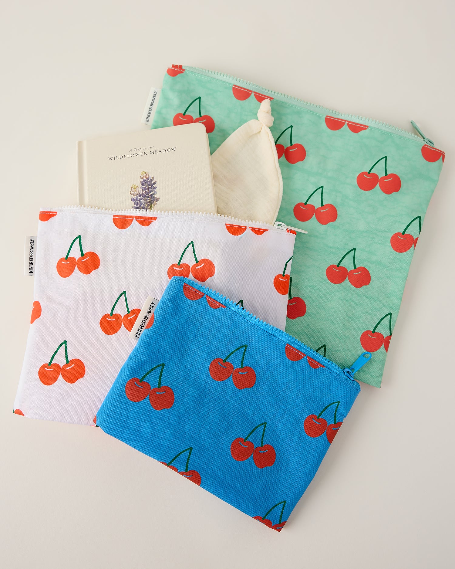 Zipper Pouch Three-Piece Set | Cherries - Image 5