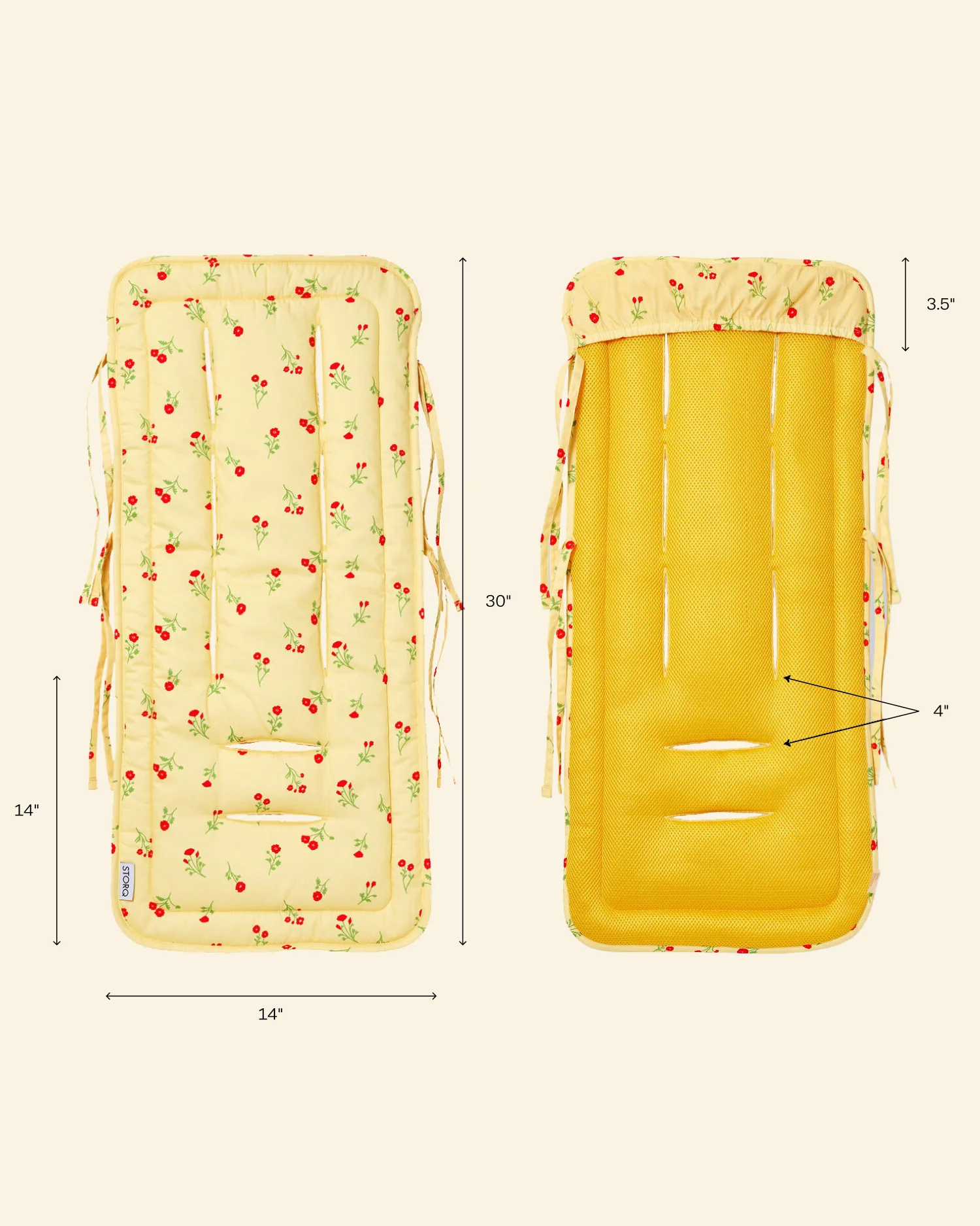 Stroller Party Seat Liner | Sunshine Wildflower - Image 6