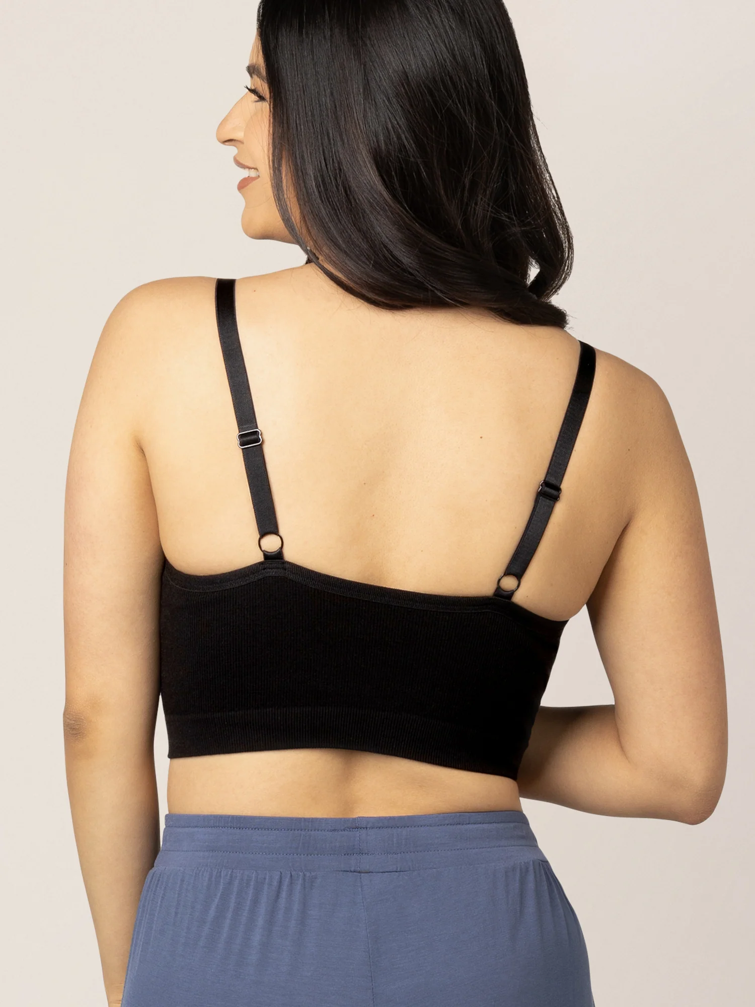 Sublime® Bamboo Hands-Free Pumping Lounge & Sleep Bra | Black - Image 5