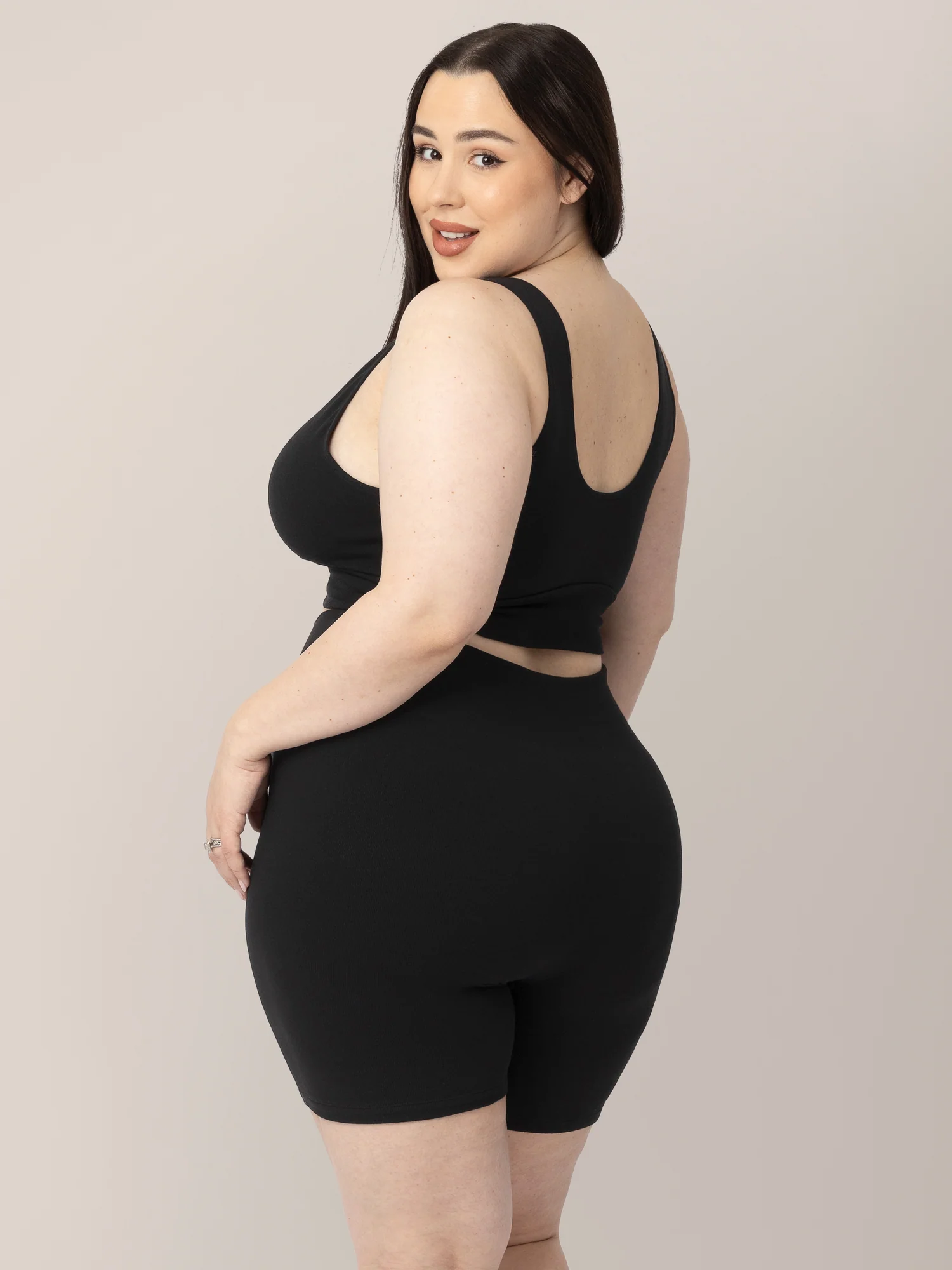 Sublime® Bamboo Maternity & Postpartum Bike Short | Black - Image 5