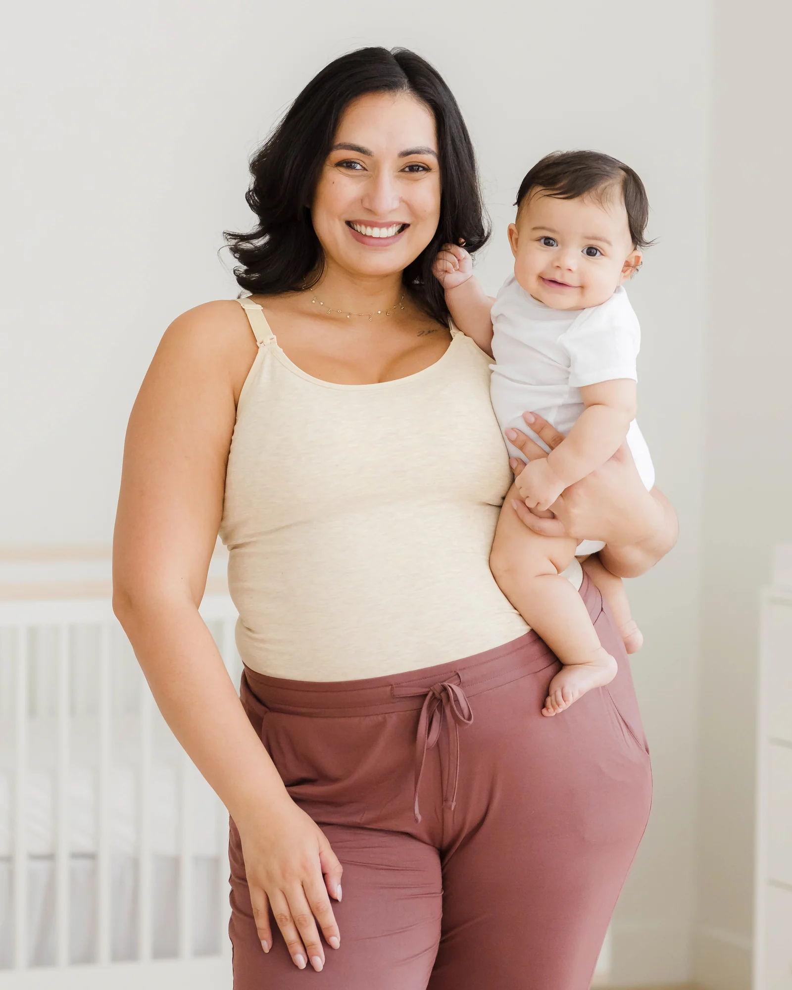Sublime® Bamboo Pumping Cami Two-Pack | Black & Oatmeal Heather - Image 4