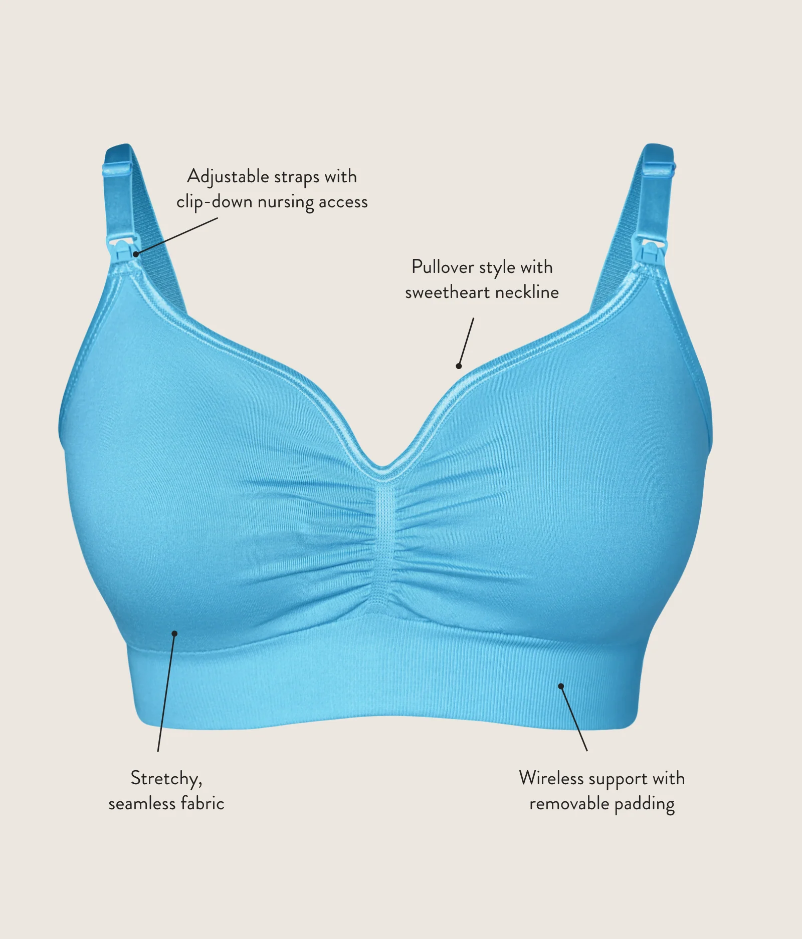 Tatum Seamless Maternity & Nursing Bralette | Coral Sunset - Image 7