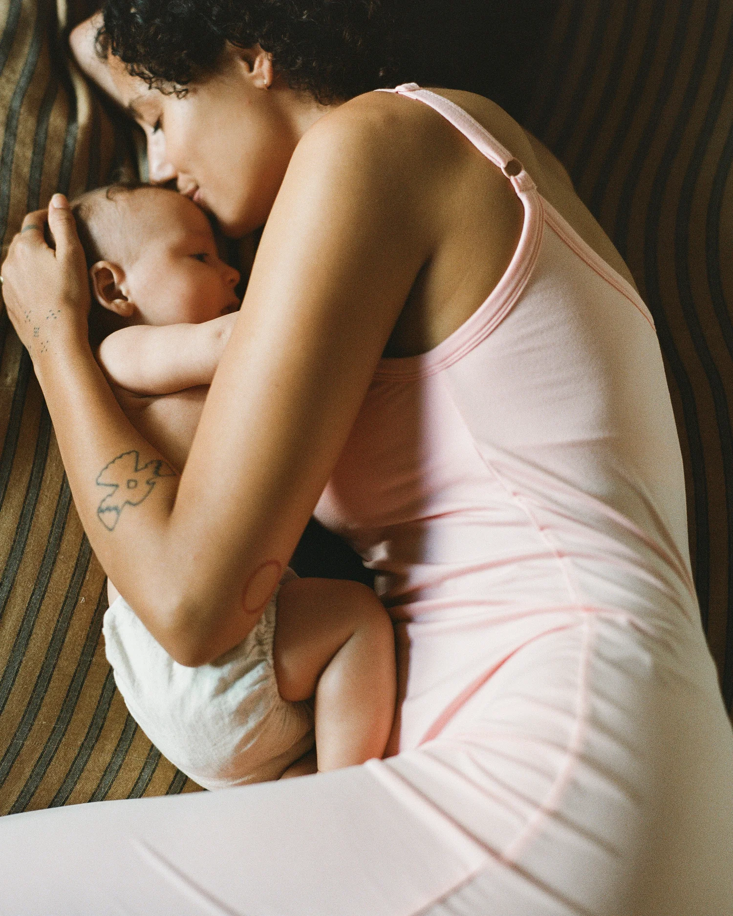 The Sunday Maternity & Nursing Lounge Dress | Sunset Pink - Image 7